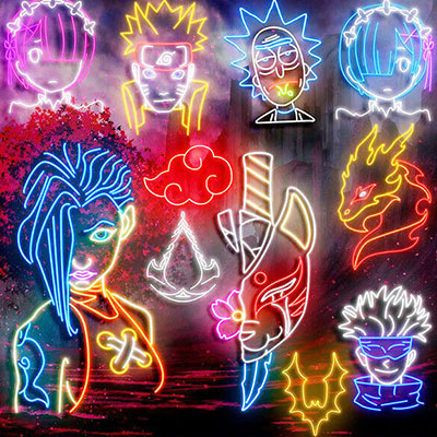 Cartoon Neon Signs Cover