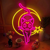 Sailor Moon Luna Cat Neon Wall Art - Aha Neon®