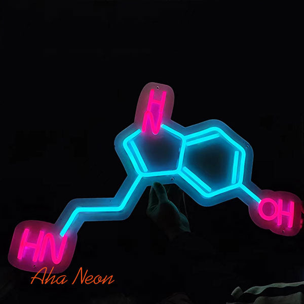 Serotonin Molecule Neon Sign - 3