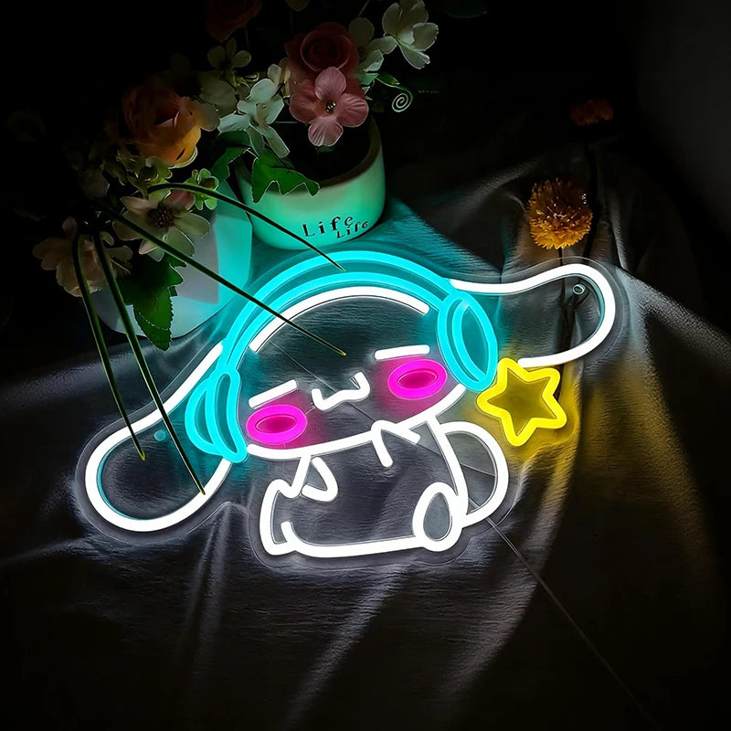 Cinnamoroll Neon Light Sign | Official Sanrio Cloud Dog LED Decor