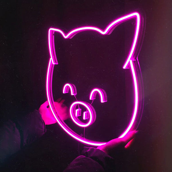 Baby Pig Neon Light Sign - 2
