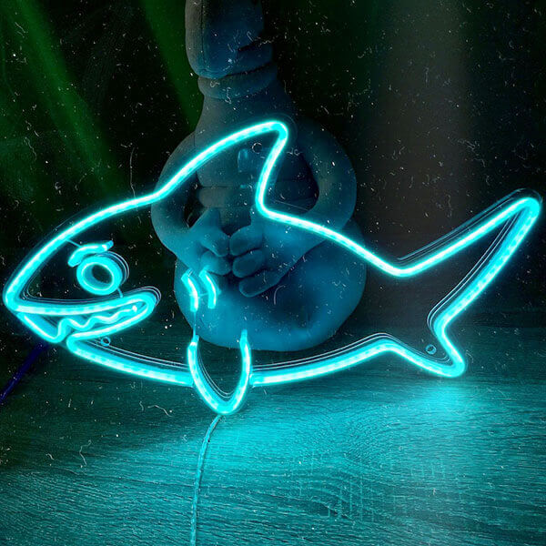 Baby Shark Neon Wall Art - 2