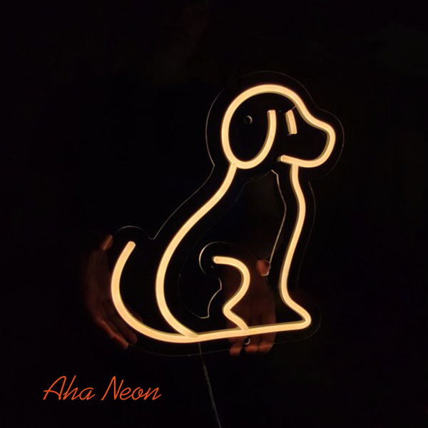 Dog Neon Sign - Warm White