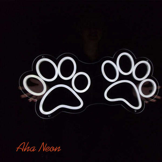 Dog Paw Neon Sign - Aha Neon®