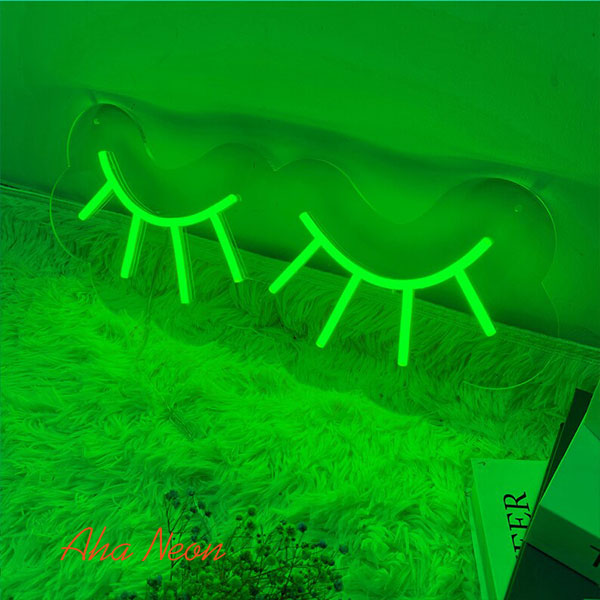 Fabu Lashes Neon Sign - Green
