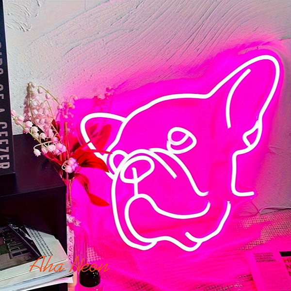 French Bulldog Neon Sign - Hot Pink
