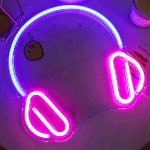 Headphone Neon Sign - 3