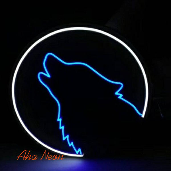 Wolf on the Moon LED Neon Sign - 3