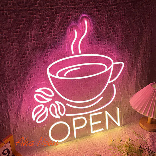 Open Coffee Neon Sign - 3