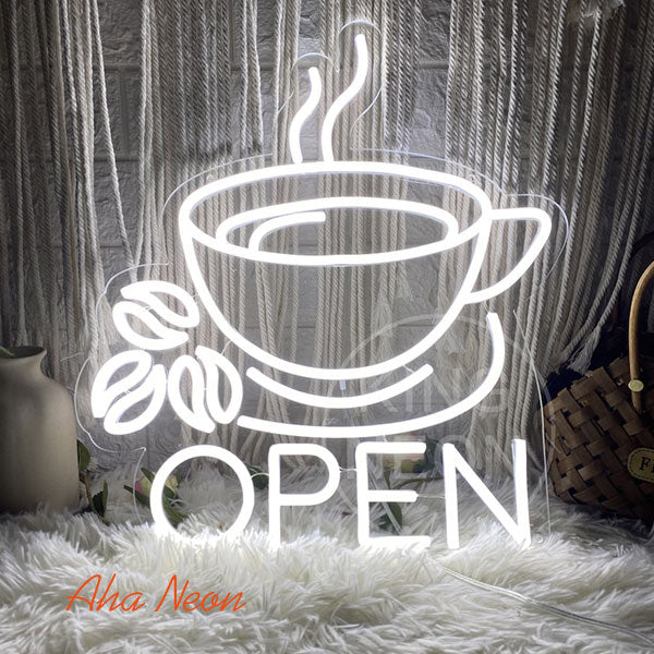 Open Coffee Neon Sign - 4
