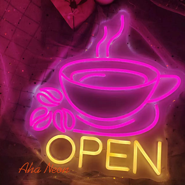 Open Coffee Neon Sign - 6