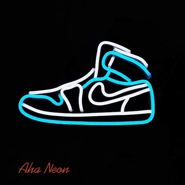 Sneakers Neon Sign - Ice Blue