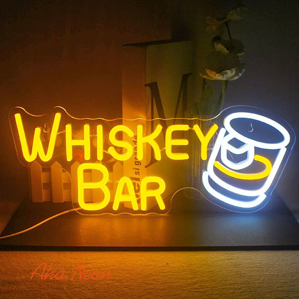 Whiskey Bar Neon Sign