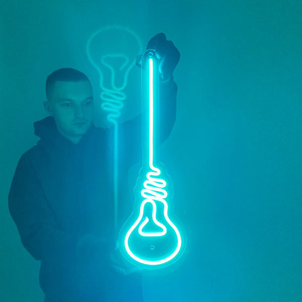 Bulb Lamp Neon Wall Art