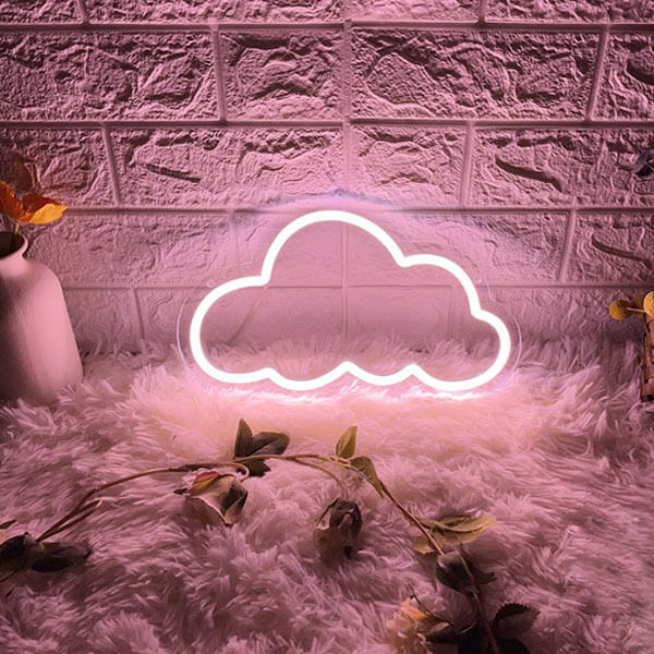 Cloud Neon Wall Art - 1
