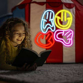 Distorted Smile Face Neon Sign - Aha Neon®