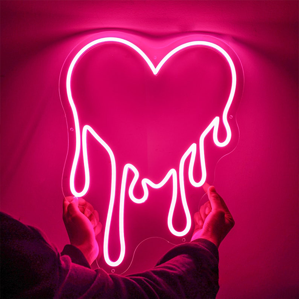 Dripping Heart Neon Sign - 1