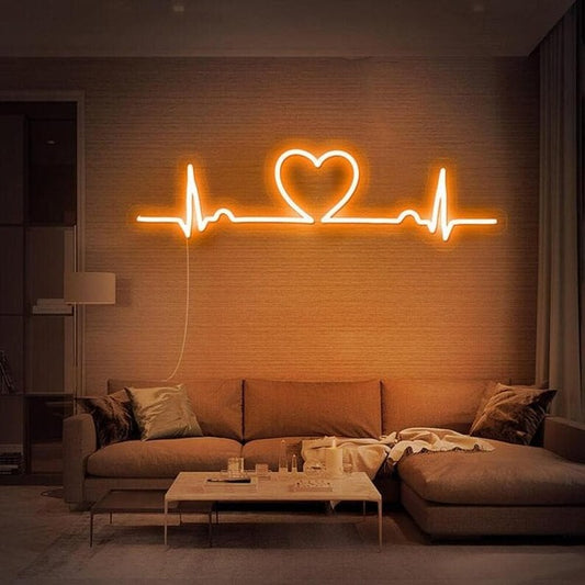 Heartbeat Pulse Neon Sign - Aha Neon®