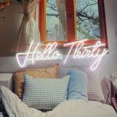 Hello Thirty Birthday Sign - Aha Neon®