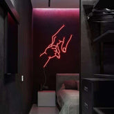 Holding Hand Bedroom Sign - Aha Neon®