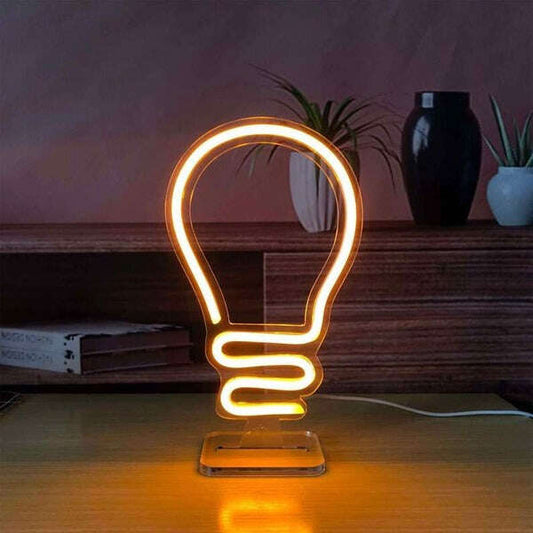 Light Bulb Desk Lamp - Aha Neon®