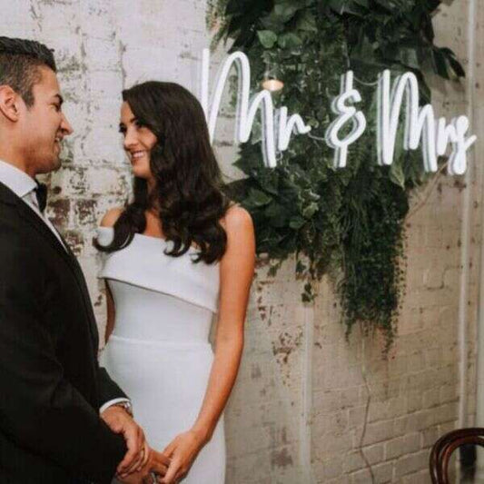Mr & Mrs. Neon Wedding Sign - Aha Neon®
