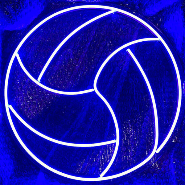 Volleyball Neon Sign - Blue