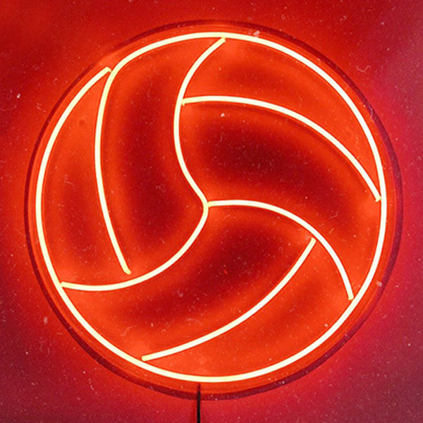 Volleyball Neon Sign - Orange