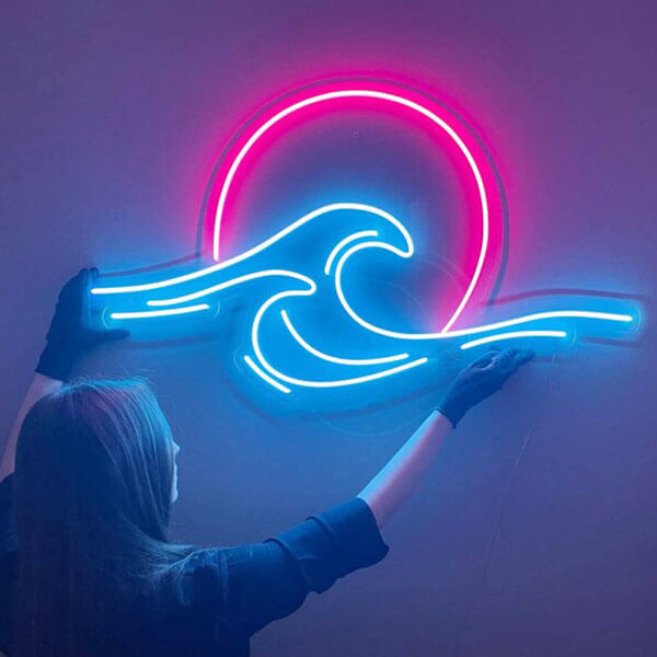 Moon Wave Neon Light - 1