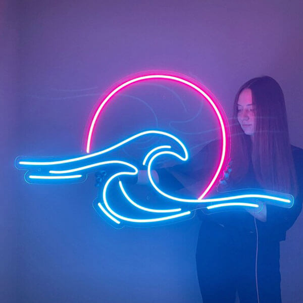 Moon Wave Neon Light - 2