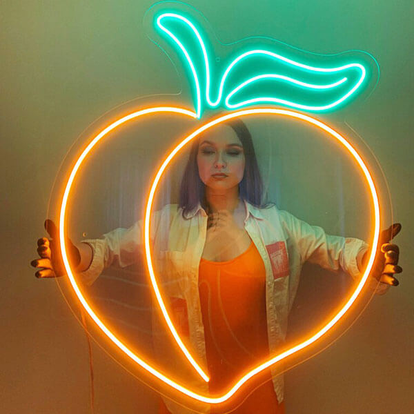 Peach LED Light Sign - 2