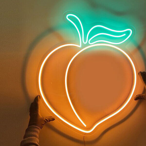 Peach LED Light Sign - 3