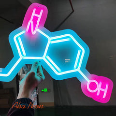 Serotonin Molecule Neon Sign - Aha Neon®