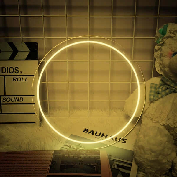 Warm White Neon Rounded Sign