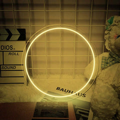 Warm White Neon Rounded Sign