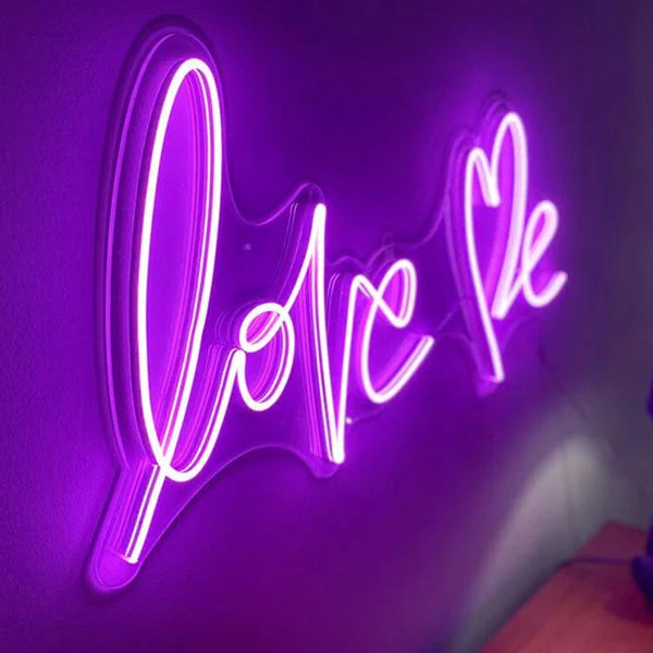 Love Me Neon Sign - Purple