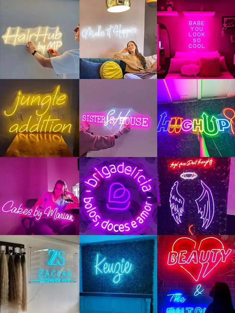 MEFFIAO Custom LED Neon Sign, Personalized Neon Sign Customizable