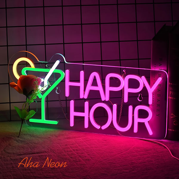 Happy Hour Neon Bar Sign - 1