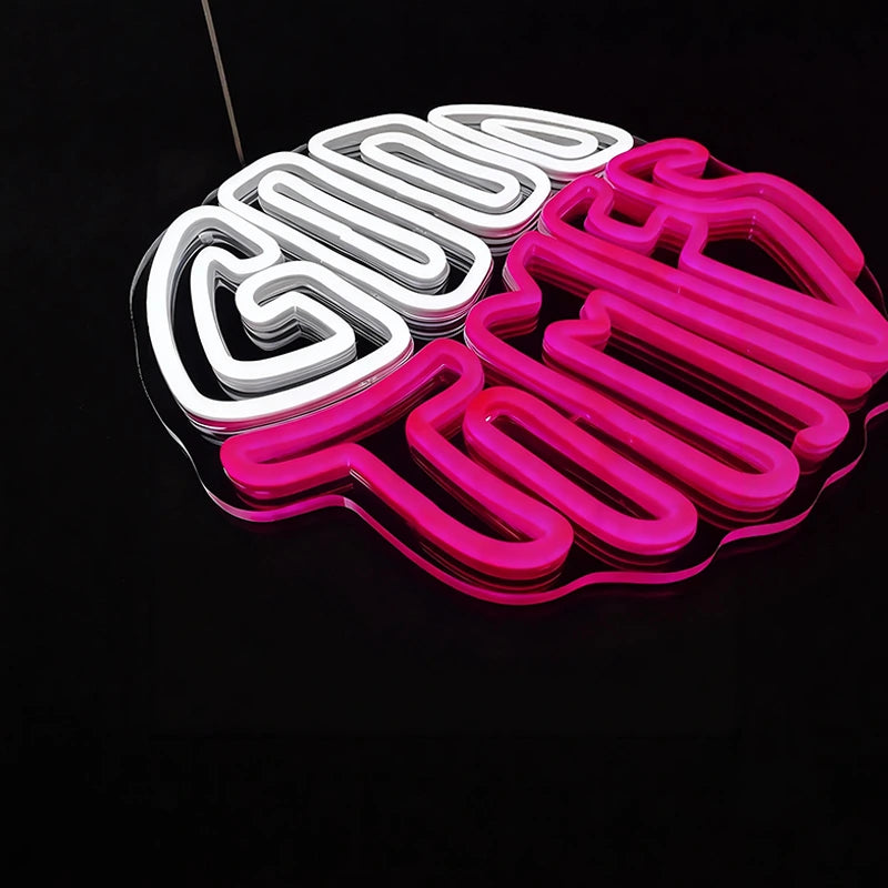 Neon signs in pink and white on a black background with 'Good Times' text.