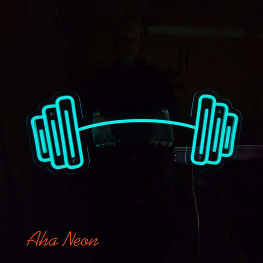 Barbell Neon Sign - Aha Neon®