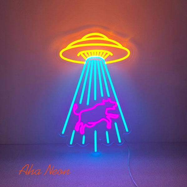 Kidnapping Cow Neon Sign