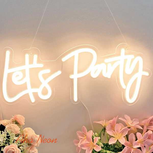 Let's Party Neon Sign - 1