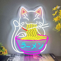 Lucky Cat Neon Wall Art - Aha Neon®