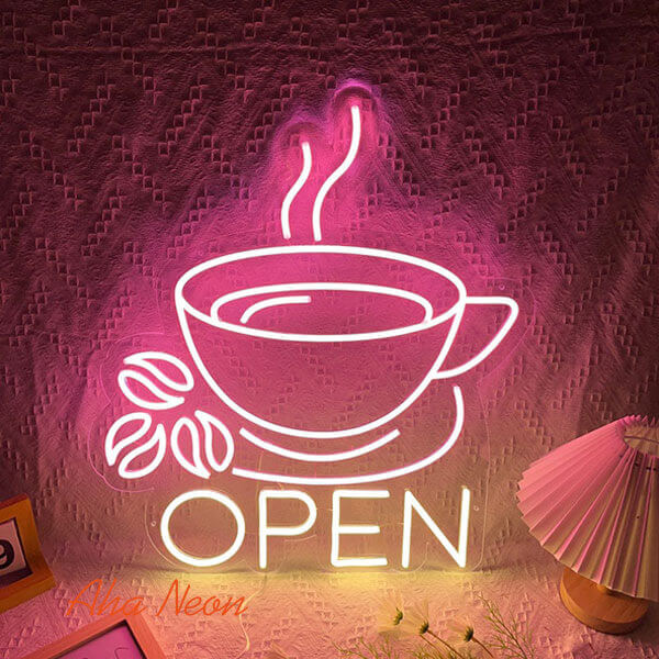 Open Coffee Neon Sign - 2