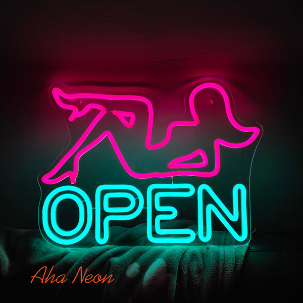Open Lady Neon Light Sign - 1