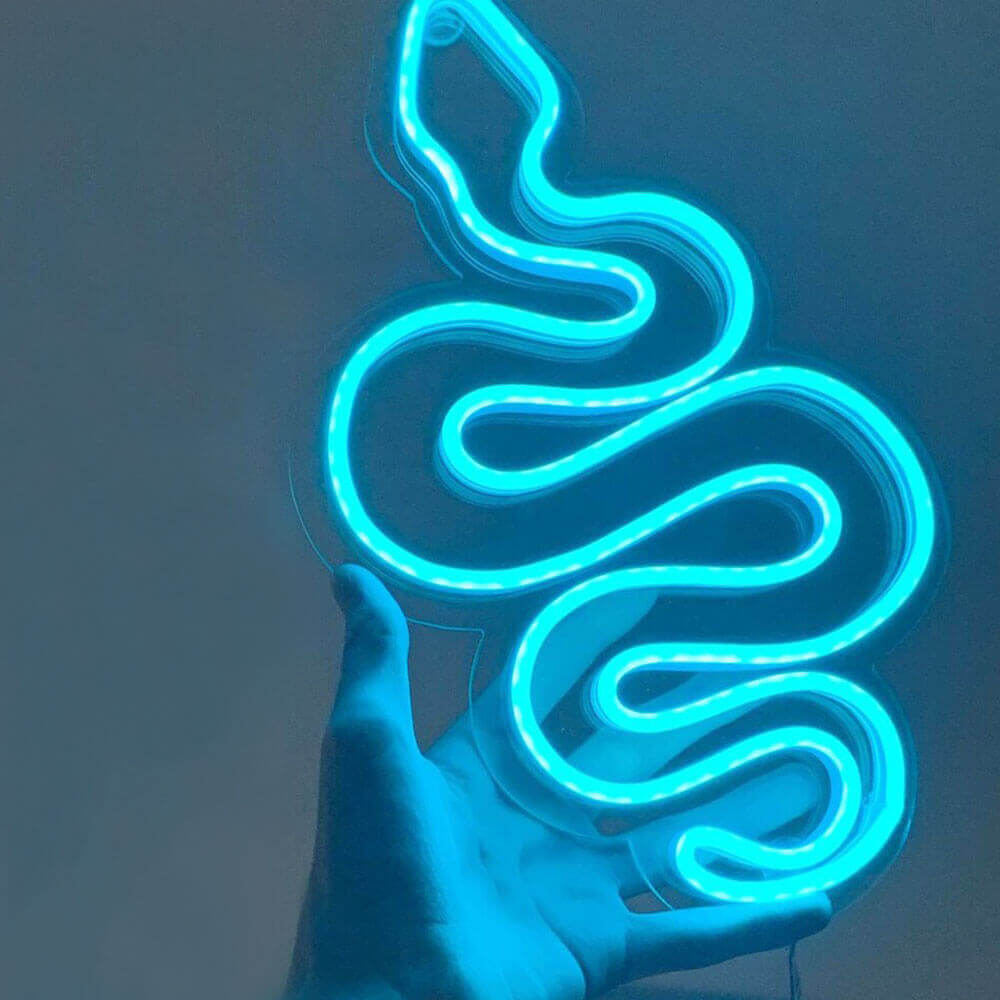 Snake Neon Light - Ice Blue