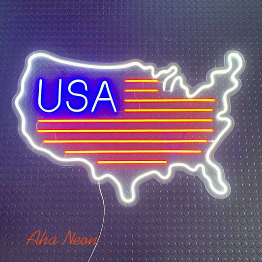 USA Flag Neon Sign - Aha Neon®