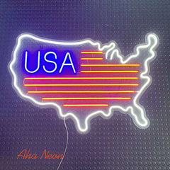 USA Flag Neon Sign - Aha Neon®