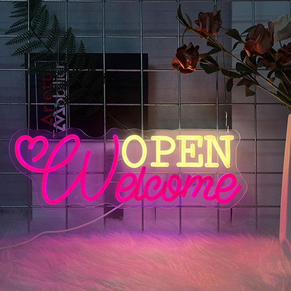Wecome Open Neon Business Sign - 2