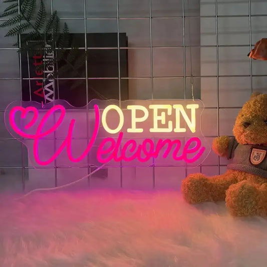 Wecome Open Neon Business Sign - Aha Neon®